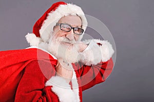 Portrait Of Santa Claus With A White Beard