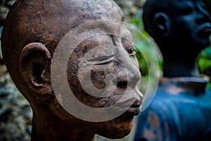 Portrait of a sculpture buddist