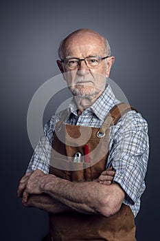 Portrait of senior carpenter