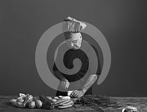 Portrait of a senior chef