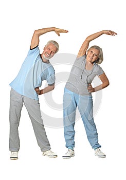 Portrait of Senior Couple Exercising