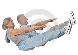 Portrait of Senior Couple Exercising