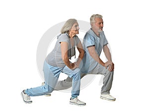 Portrait of Senior Couple Exercising