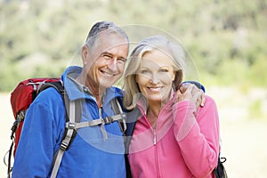 Portrait Of Senior Couple On Hike