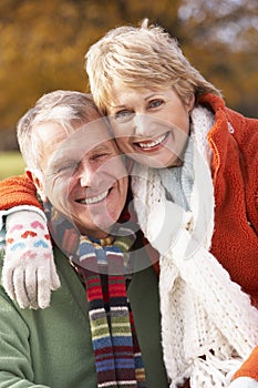 Portrait Of Senior Couple Hugging