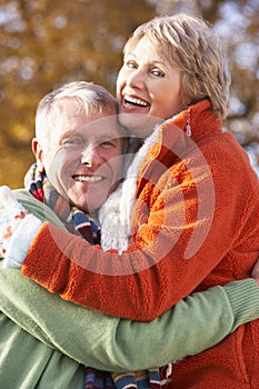 Portrait Of Senior Couple Hugging