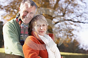 Portrait Of Senior Couple Hugging