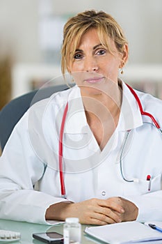 portrait senior female doctor