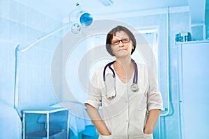 Portrait of senior female doctor