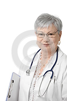 Portrait of senior general practitioner photo