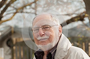 Portrait of senior man with a cheerful smile