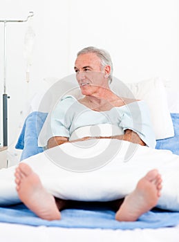 Portrait of a senior man at the hospital