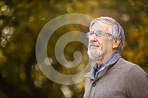 Portrait of a senior man outdoors