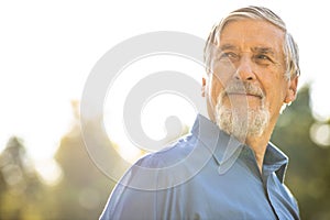 Portrait of a senior man outdoors