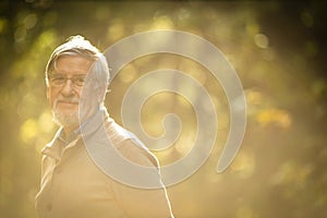 Portrait of a senior man outdoors