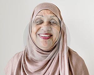 Portrait of a senior Muslim woman photo