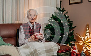 Portrait of Senior Retired Man Sitting at Home