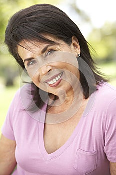 Portrait Of Senior Woman In Park