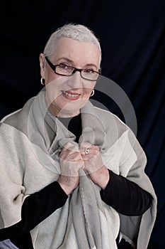 Portrait of a Senior Woman with Shawl