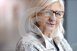 Portrait of senior woman smiling