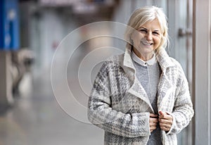 Portrait of senior woman smiling
