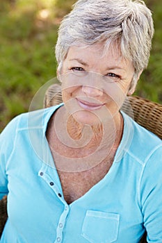 Portrait of senior woman smiling