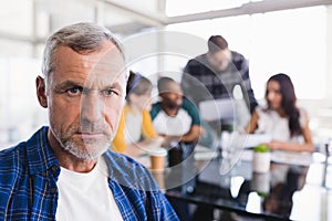 Portrait of serious businessman