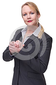 Portrait of a serious businesswoman