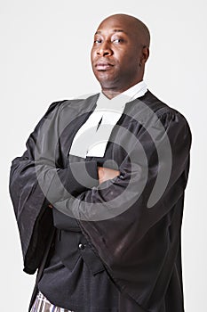 Portrait of a serious lawyer