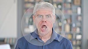 Portrait of Shocked Man Showing Disbelief by Face Expressions