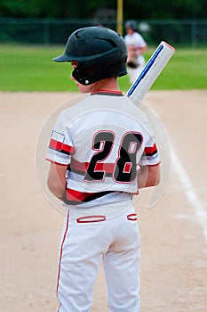Portrait shot of baseball player close up.