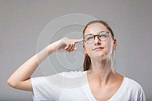 Portrait signifies conceived ingenious idea photo