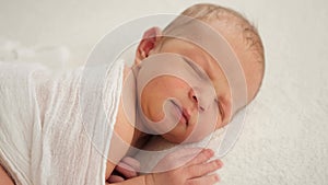 Portrait of sleeping newborn