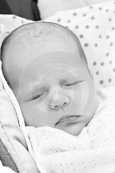 Portrait of a sleeping newborn baby