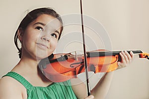 Portrait of a Small Girl With Violin