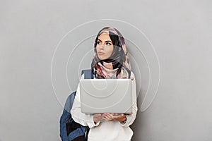 Portrait of a smart young arabian woman student