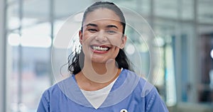 Portrait, smile and employee in hospital for healthcare and professional, wellness and medicine. Medical, worker and