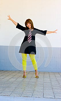 Portrait smile girl in cravat