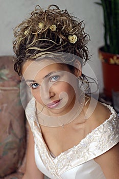 Portrait of a Smiling Bride