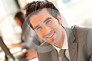 Portrait of smiling businessman