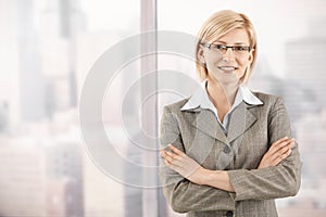 Portrait of smiling businesswoman