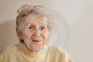 Portrait of a smiling elderly woman