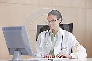 Portrait of smiling female doctor