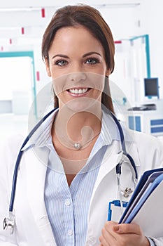 Portrait of smiling female doctor