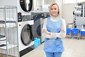 Portrait of a smiling female worker