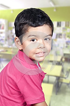 Portrait of a Smiling, Handsome Little Boy