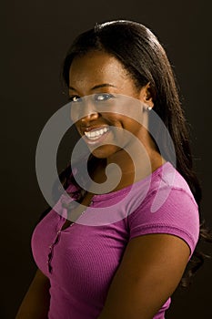 Portrait smiling happy latin woman