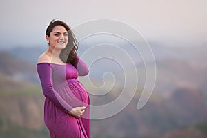 Portrait of smiling hispanic woman