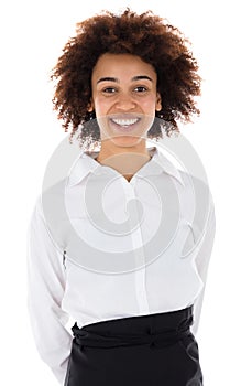 Portrait Of A Smiling Hostess