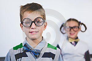 Portrait of smiling kids in classroom